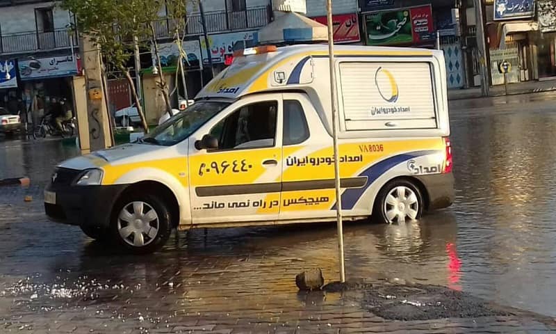 امداد خودرو ایران خودرو در بروجرد